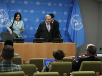 UN Secretary-General Antonio Guterres and Under Secretary  General for Global Communications, Melissa Fleming discuss work needed to institu...