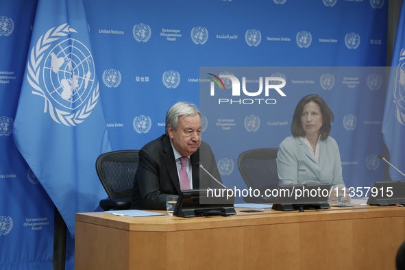 UN Secretary-General Antonio Guterres and Under Secretary  General for Global Communications, Melissa Fleming discuss work needed to institu...