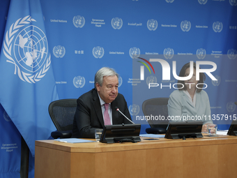 UN Secretary-General Antonio Guterres and Under Secretary  General for Global Communications, Melissa Fleming discuss work needed to institu...