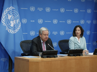 UN Secretary-General Antonio Guterres and Under Secretary  General for Global Communications, Melissa Fleming discuss work needed to institu...