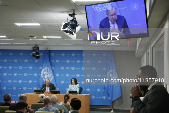 UN Secretary-General Antonio Guterres and Under Secretary  General for Global Communications, Melissa Fleming discuss work needed to institu...