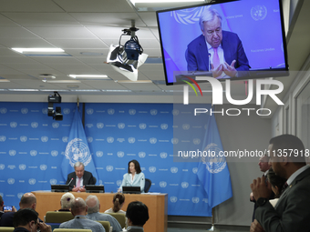 UN Secretary-General Antonio Guterres and Under Secretary  General for Global Communications, Melissa Fleming discuss work needed to institu...