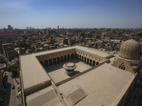 A picture taken on June 24, 2024, in Cairo, Egypt, is showing the minarets of Bab Zuweila, one of the historic gates of Islamic Cairo in the...