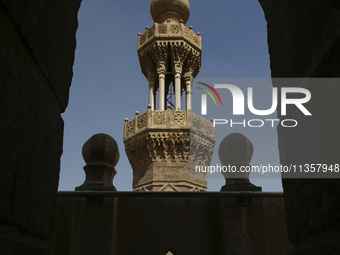 A picture taken on June 24, 2024, in Cairo, Egypt, is showing the minarets of Bab Zuweila, one of the historic gates of Islamic Cairo in the...