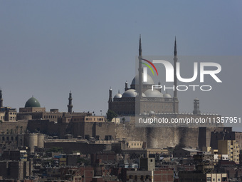 A picture taken on June 24, 2024, in Cairo, Egypt, is showing the minarets of Bab Zuweila, one of the historic gates of Islamic Cairo in the...