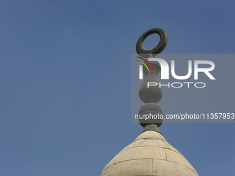 A picture taken on June 24, 2024, in Cairo, Egypt, is showing the minarets of Bab Zuweila, one of the historic gates of Islamic Cairo in the...