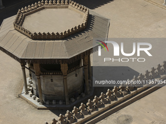 A picture taken on June 24, 2024, in Cairo, Egypt, is showing the minarets of Bab Zuweila, one of the historic gates of Islamic Cairo in the...