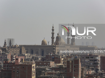 A picture taken on June 24, 2024, in Cairo, Egypt, is showing the minarets of Bab Zuweila, one of the historic gates of Islamic Cairo in the...