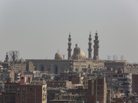 A picture taken on June 24, 2024, in Cairo, Egypt, is showing the minarets of Bab Zuweila, one of the historic gates of Islamic Cairo in the...