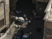 A picture taken on June 24, 2024, in Cairo, Egypt, is showing the minarets of Bab Zuweila, one of the historic gates of Islamic Cairo in the...