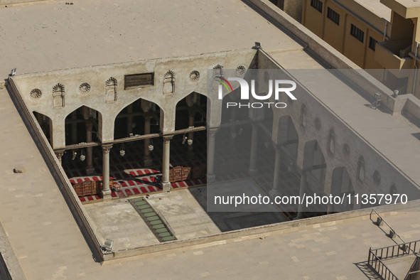 A picture taken on June 24, 2024, in Cairo, Egypt, is showing the minarets of Bab Zuweila, one of the historic gates of Islamic Cairo in the...