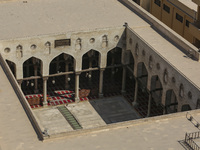 A picture taken on June 24, 2024, in Cairo, Egypt, is showing the minarets of Bab Zuweila, one of the historic gates of Islamic Cairo in the...