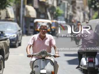 Al-Moez Street in Al-Gamaleya neighborhood next to the Khan Al-Khalili market area, on June 24, 2024, in Cairo, Egypt, is containing the lar...