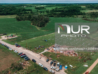 Severe storms are bringing numerous tornadoes that are touching down across parts of Wisconsin on Saturday, June 22, 2024. The Apple Grove C...