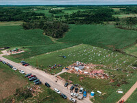 Severe storms are bringing numerous tornadoes that are touching down across parts of Wisconsin on Saturday, June 22, 2024. The Apple Grove C...