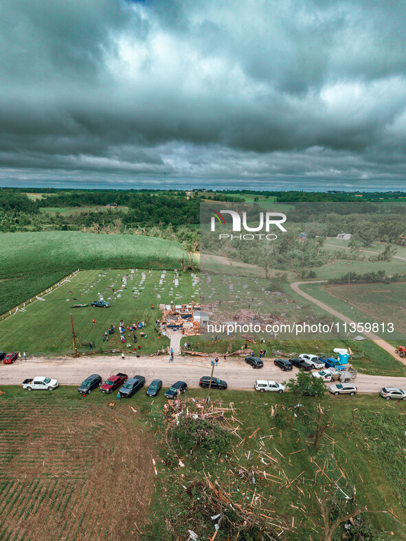 Severe storms are bringing numerous tornadoes that are touching down across parts of Wisconsin on Saturday, June 22, 2024. The Apple Grove C...