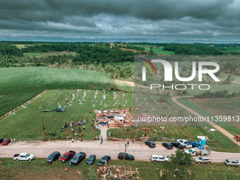 Severe storms are bringing numerous tornadoes that are touching down across parts of Wisconsin on Saturday, June 22, 2024. The Apple Grove C...