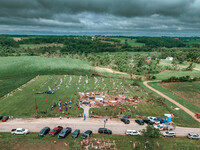 Severe storms are bringing numerous tornadoes that are touching down across parts of Wisconsin on Saturday, June 22, 2024. The Apple Grove C...