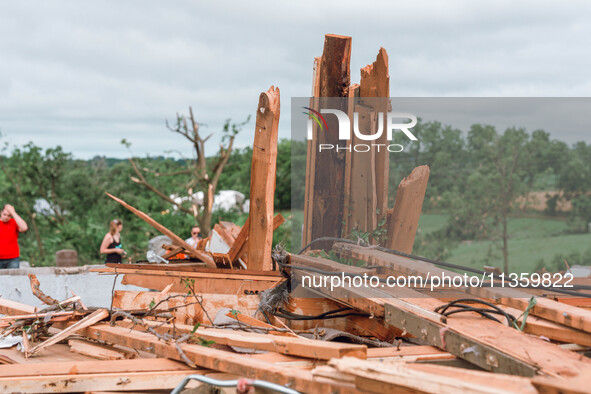 Severe storms are bringing numerous tornadoes that are touching down across parts of Wisconsin on Saturday, June 22, 2024. The Apple Grove C...