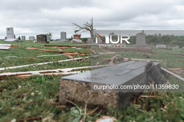 Severe storms are bringing numerous tornadoes that are touching down across parts of Wisconsin on Saturday, June 22, 2024. The Apple Grove C...