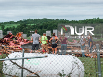 Severe storms are bringing numerous tornadoes that are touching down across parts of Wisconsin on Saturday, June 22, 2024. The Apple Grove C...