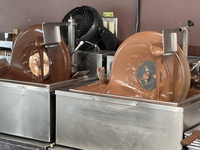 Machines are mixing chocolate at a confectionery shop in Niagara-on-the-Lake, Ontario, Canada, on June 12, 2024. (