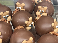 Beaver bomb chocolates are being displayed at a confectionery shop in Niagara-on-the-Lake, Ontario, Canada, on June 12, 2024. (