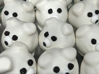 Polar bear bomb chocolates are being displayed at a confectionery shop in Niagara-on-the-Lake, Ontario, Canada, on June 12, 2024. (