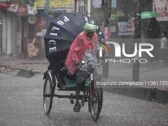 After days of intense heat, Dhaka city witnessed heavy rain and thunderstorms during the monsoon season on Wednesday, June 26, 2024. (