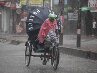 After days of intense heat, Dhaka city witnessed heavy rain and thunderstorms during the monsoon season on Wednesday, June 26, 2024. (