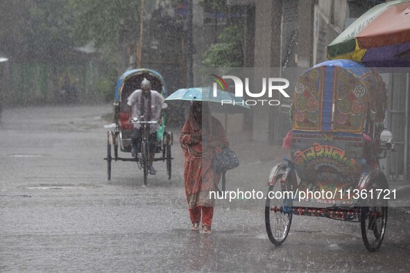 After days of intense heat, Dhaka city witnessed heavy rain and thunderstorms during the monsoon season on Wednesday, June 26, 2024. 