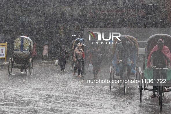 After days of intense heat, Dhaka city witnessed heavy rain and thunderstorms during the monsoon season on Wednesday, June 26, 2024. 