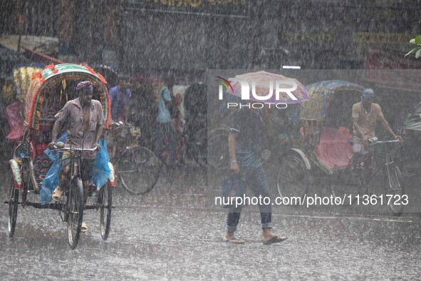 After days of intense heat, Dhaka city witnessed heavy rain and thunderstorms during the monsoon season on Wednesday, June 26, 2024. 