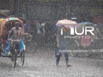 After days of intense heat, Dhaka city witnessed heavy rain and thunderstorms during the monsoon season on Wednesday, June 26, 2024. (