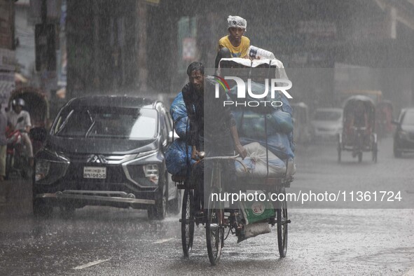 After days of intense heat, Dhaka city witnessed heavy rain and thunderstorms during the monsoon season on Wednesday, June 26, 2024. 