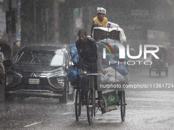 After days of intense heat, Dhaka city witnessed heavy rain and thunderstorms during the monsoon season on Wednesday, June 26, 2024. (