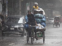 After days of intense heat, Dhaka city witnessed heavy rain and thunderstorms during the monsoon season on Wednesday, June 26, 2024. (