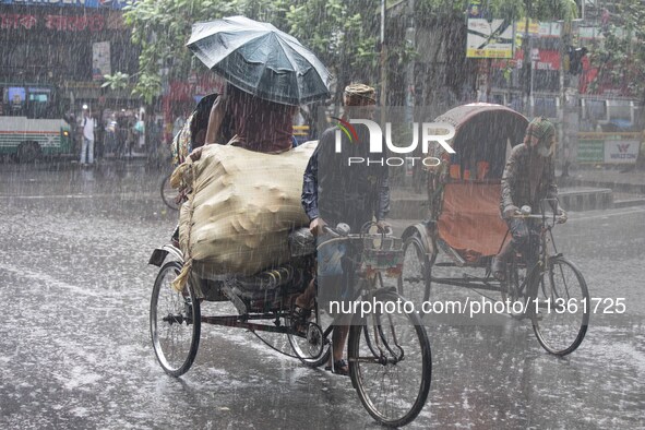 After days of intense heat, Dhaka city witnessed heavy rain and thunderstorms during the monsoon season on Wednesday, June 26, 2024. 