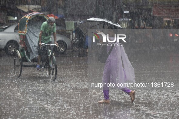 After days of intense heat, Dhaka city witnessed heavy rain and thunderstorms during the monsoon season on Wednesday, June 26, 2024. 