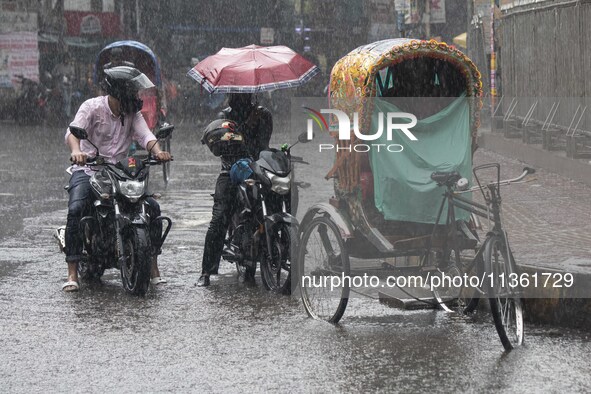 After days of intense heat, Dhaka city witnessed heavy rain and thunderstorms during the monsoon season on Wednesday, June 26, 2024. 