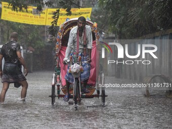 After days of intense heat, Dhaka city witnessed heavy rain and thunderstorms during the monsoon season on Wednesday, June 26, 2024. (