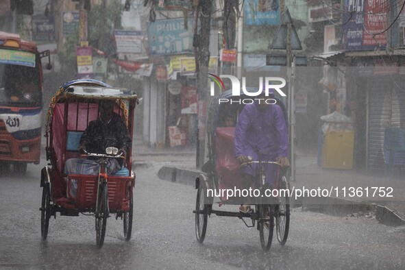 After days of intense heat, Dhaka city witnessed heavy rain and thunderstorms during the monsoon season on Wednesday, June 26, 2024. 