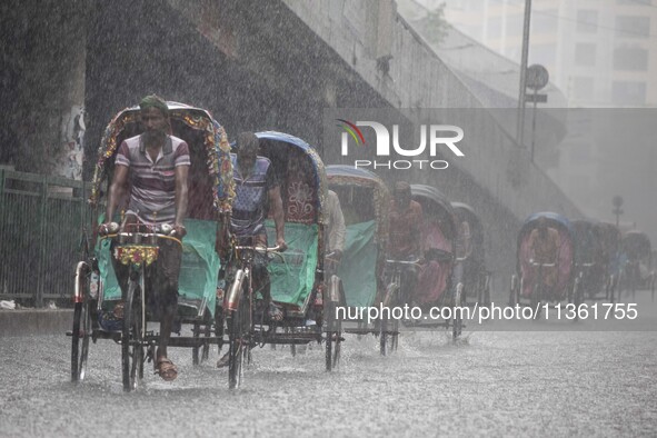 After days of intense heat, Dhaka city witnessed heavy rain and thunderstorms during the monsoon season on Wednesday, June 26, 2024. 