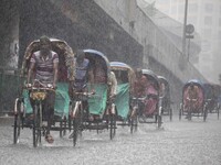 After days of intense heat, Dhaka city witnessed heavy rain and thunderstorms during the monsoon season on Wednesday, June 26, 2024. (