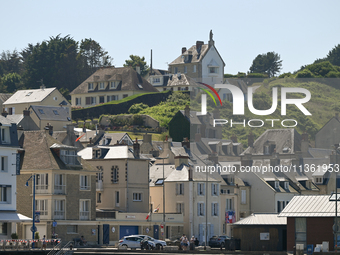 PORT-EN-BESSIN-HUPPAIN, FRANCE - JUNE 25: 
General view of Port-en-Bessin, on June 25, 2024, in Port-en-Bessin-Huppain, Normandy, France. (