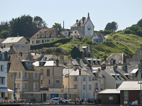 PORT-EN-BESSIN-HUPPAIN, FRANCE - JUNE 25: 
General view of Port-en-Bessin, on June 25, 2024, in Port-en-Bessin-Huppain, Normandy, France. (