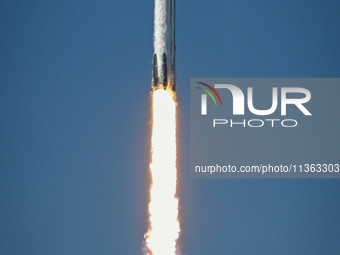 A SpaceX Falcon Heavy Rocket With The GOES-U Spacecraft Launches From NASA's Kennedy Space Center In Cape Canaveral, Florida, On June 25, 20...