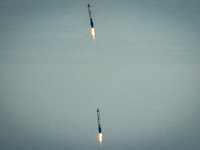 A SpaceX Falcon Heavy Rocket With The GOES-U Spacecraft Launches From NASA's Kennedy Space Center In Cape Canaveral, Florida, On June 25, 20...