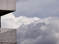 Storm clouds are beginning to form on the horizon, announcing the imminent arrival of a storm in Zurich, Switzerland, on June 27, 2024. (