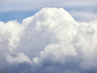 Storm clouds are beginning to form on the horizon, announcing the imminent arrival of a storm in Zurich, Switzerland, on June 27, 2024. (